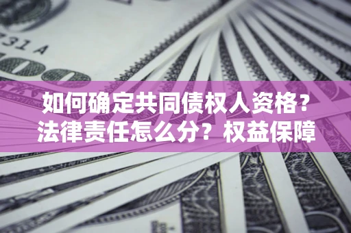 武汉如何确定共同债权人资格？法律责任怎么分？权益保障技巧揭秘！