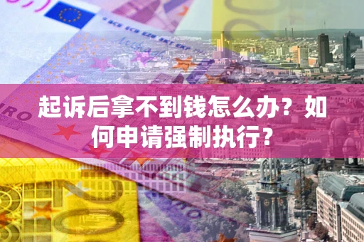 武汉起诉后拿不到钱怎么办？如何申请强制执行？