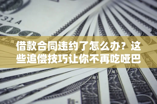 武汉借款合同违约了怎么办？这些追偿技巧让你不再吃哑巴亏