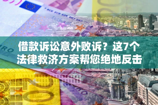 武汉借款诉讼意外败诉？这7个法律救济方案帮您绝地反击！