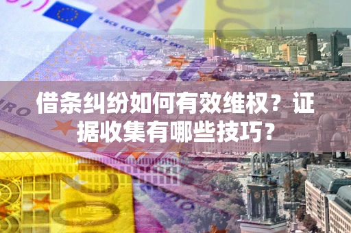 武汉借条纠纷如何有效维权？证据收集有哪些技巧？
