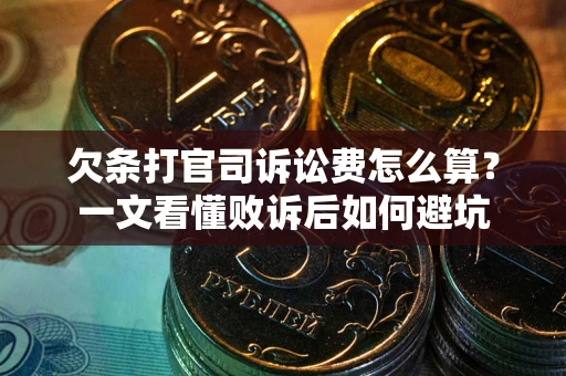 武汉欠条打官司诉讼费怎么算？一文看懂败诉后如何避坑