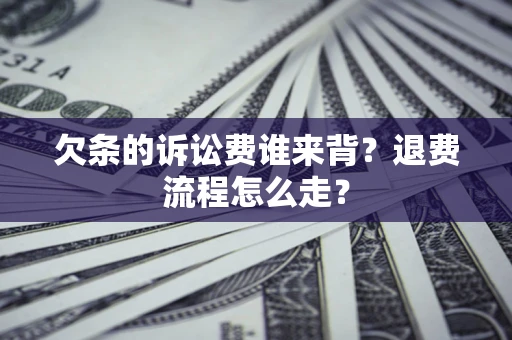 武汉欠条的诉讼费谁来背？退费流程怎么走？
